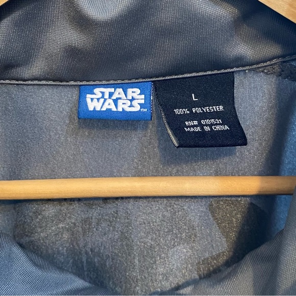 Star Wars Bobba Fett Mandalorian Grey Track Jacket Men’s Large Disney Bad Batch - Picture 4 of 4